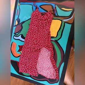 Reformation Red Floral Dress